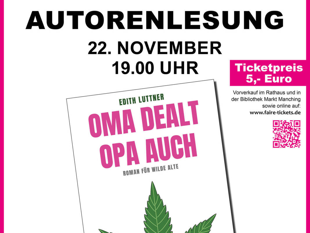 Ankündigung Autorenlesung Edith Luttner: Oma dealt Opa auch